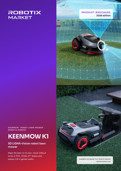 Keenon Keenmow K1 LiDAR robotfűnyíró – Termékprospektus